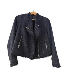 Blank NYC Blue Spring Tweed Jacket  - Evereve - Size Small